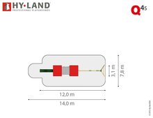 Hy-Land Q4s Speeltoestel Douglas - RVS Glijbaan en schommel