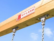 Hy-Land Q4s Speeltoestel Grenenhout - RVS Glijbaan en schommel