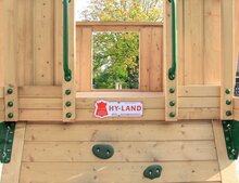 Hy-Land Q4s Speeltoestel Grenenhout - RVS Glijbaan en schommel