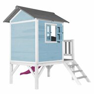 Lodge XL Speelhuis Caribisch Blauw - Paarse Glijbaan