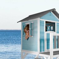 Lodge XL Speelhuis Caribisch Blauw - Paarse Glijbaan