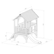 (Niet beschikbaar) AXI Akela Speelhuis Bruin/wit - Witte Glijbaan