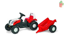 Rollykid Steyr 4-Wiel Traptractor Met Aanhanger