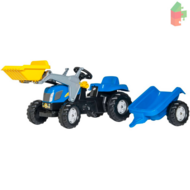 Rolly Toys Rollykid New Holland - Traptractor Met Frontlader En Aanhanger