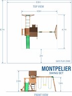 Montpelier Speeltoren met Schommels, Glijbaan en Klimrek