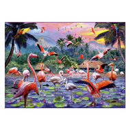 Legpuzzel Roze Flamingo&#039;s, 1000st.