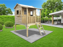 Houten speelhuis Saloon op platform Prestige Garden