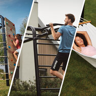 Berg Playbase 3-In-1 Medium Met Rekstok En Ladder (Inclusief 2 Houten Schommels)