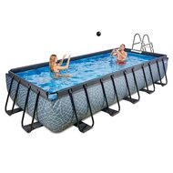 Zwembad Exit Frame Pool 5.4X2.5X1M (12V Zandfilter)Stone Grey