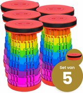 Alora Opvouwbare kruk extra strong regenboog per 5