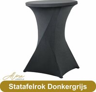 Statafelrok donkergrijs 80 cm