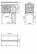 Prestige Garden houten speelhuis met Antraciet glijbaan - Amsterdam