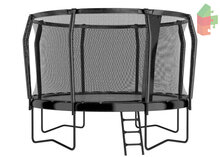 Akrobat Primus Challenger Trampoline 365, Incl. Veiligheidsnet Zwart Rond