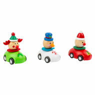 Small Foot - Houten Pull-back Kerstauto