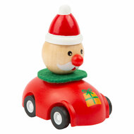 Small Foot - Houten Pull-back Kerstauto