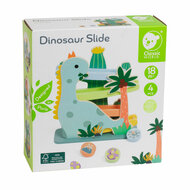 Classic World Houten Ballenbaan Dinosaurus, 4dlg.