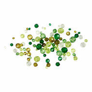 Facetkralen Mix Groen Glitter, 45 gram