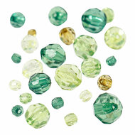 Facetkralen Mix Groen Glitter, 45 gram