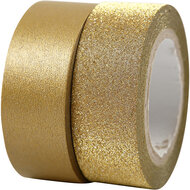 Masking Tape Goud 2m, 2st.