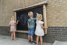 Robinia Krijtbord - wandmodel voor openbaar gebruik 200cm x 100cm