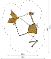 Robinia Speelcombinatie voor openbaar gebruik 790cm x 690cm