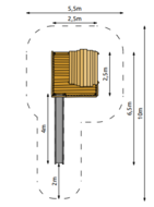 Robinia arendsnest voor openbaar gebruik 300cm x 275cm