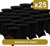 Statafelrok zwart 80 cm - per 25