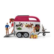 schleich HORSE CLUB Avontuur met Auto en Paardentrailer 42535