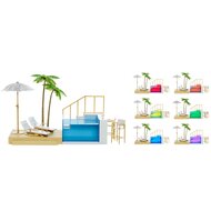 Rainbow High Color Change Pool And Beach Club Set