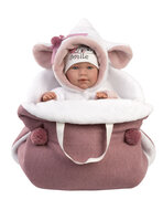 Llorens babypop LALA met roze draagtas - 42 cm