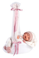 Llorens Pop Mimi Sonrisas Capazo Cig&uuml;e&ntilde;a Rosa 42 Cm