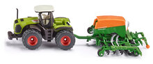 Siku Claas tractor met Cayena zaaimachine 1:87