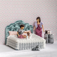 Lundby Poppenhuis Set - Slaapkamer (Groen/Roze)