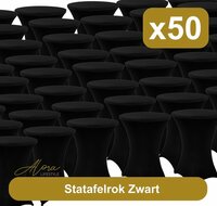 Statafelrok zwart 80 cm - per 50