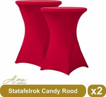 Statafelrok candy rood 80 cm per 2