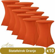 Statafelrok oranje 80 cm per 10