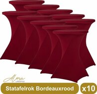 Statafelrok bordeauxrood 80 cm per 10