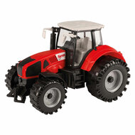 Tractor met Frictie Rood, 19cm