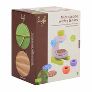 Joueco Houten Microscoop met 3 Lenzen, 7dlg.