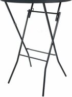 7x Zwarte Statafel + Zwarte Statafelrok x 7 &ndash; &oslash;80 cm x 110 cm hoog