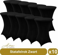 Statafelrok zwart 80 cm - per 10