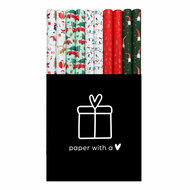 Cadeaupapier Kerst Collectie, 50 Rollen