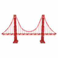 K&#039;Nex Architecture Bouwset - Golden Gate Bridge, 1536dlg.