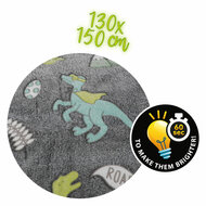 Glow N Fun Glow in the Dark Deken Dino, 130x150cm