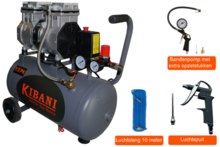 Kibani stille compressor 24 Liter - SET