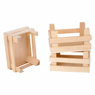 Small Foot - Houten Kratjes Klein 10x8x5,5cm, Set van 3