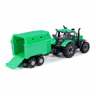 Cavallino Tractor met Paardentrailer Groen, Schaal 1:32