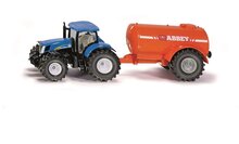 Siku tractor met enkele as vacu&uuml;mtank 1:50