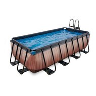 Zwembad Exit Frame Pool 4X2X1M (12V Zandfilter) Timber Style