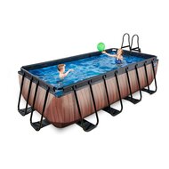 Zwembad Exit Frame Pool 4X2X1M (12V Zandfilter) Timber Style